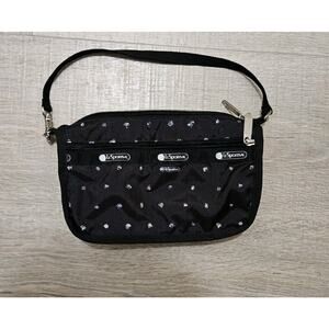 Lesportsac Classic Pouchette Uptown Sparkle Mini Purse Bag Shoulder Cosmetic 90s